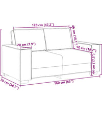 2-Sitzer-Sofa Dunkelgrün 120 cm Samt