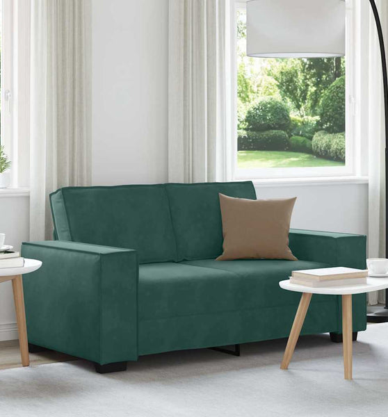 2-Sitzer-Sofa Dunkelgrün 120 cm Samt