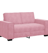 2-Sitzer-Sofa Rosa 120 cm Samt