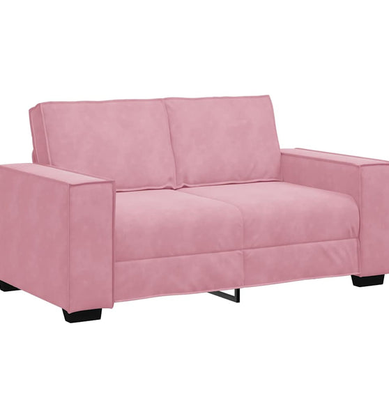 2-Sitzer-Sofa Rosa 120 cm Samt