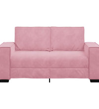 2-Sitzer-Sofa Rosa 120 cm Samt
