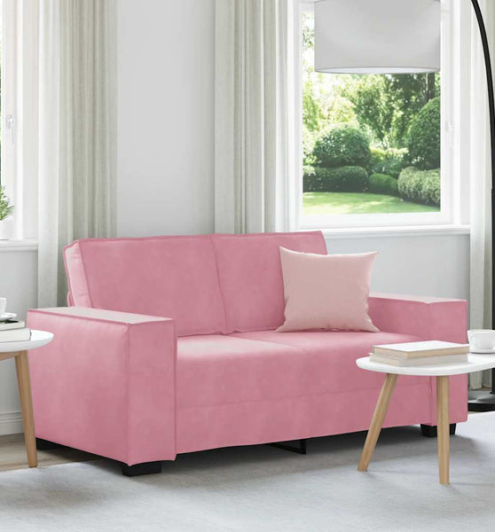 2-Sitzer-Sofa Rosa 120 cm Samt