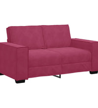 2-Sitzer-Sofa Weinrot 120 cm Samt