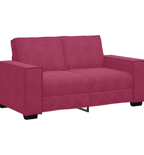 2-Sitzer-Sofa Weinrot 120 cm Samt
