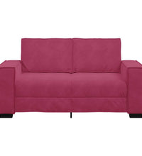 2-Sitzer-Sofa Weinrot 120 cm Samt