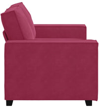 2-Sitzer-Sofa Weinrot 120 cm Samt