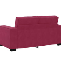 2-Sitzer-Sofa Weinrot 120 cm Samt
