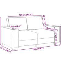 2-Sitzer-Sofa Weinrot 120 cm Samt