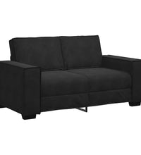 2-Sitzer-Sofa Schwarz 120 cm Samt