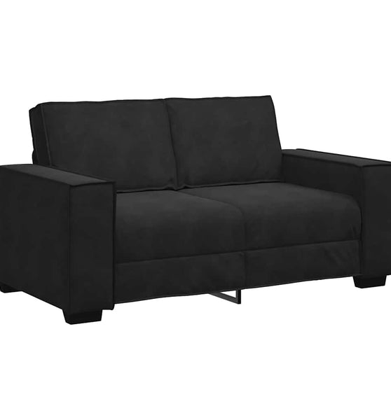 2-Sitzer-Sofa Schwarz 120 cm Samt