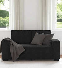 2-Sitzer-Sofa Schwarz 120 cm Samt