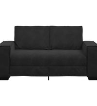2-Sitzer-Sofa Schwarz 120 cm Samt