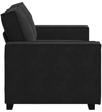 2-Sitzer-Sofa Schwarz 120 cm Samt