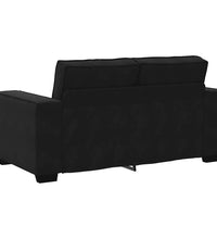 2-Sitzer-Sofa Schwarz 120 cm Samt