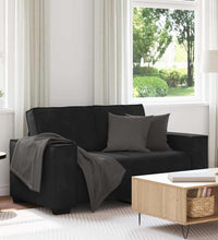 2-Sitzer-Sofa Schwarz 120 cm Samt