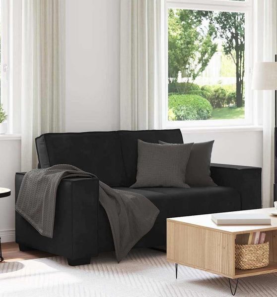 2-Sitzer-Sofa Schwarz 120 cm Samt