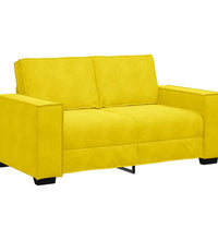 2-Sitzer-Sofa Gelb 120 cm Samt