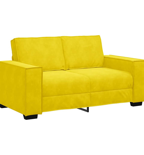 2-Sitzer-Sofa Gelb 120 cm Samt