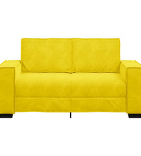2-Sitzer-Sofa Gelb 120 cm Samt