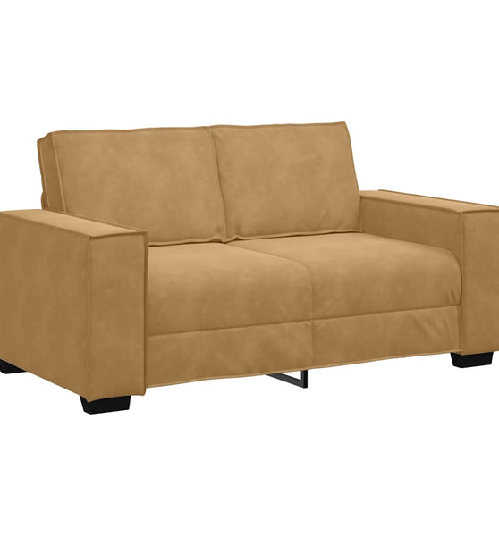 2-Sitzer-Sofa Braun 120 cm Samt