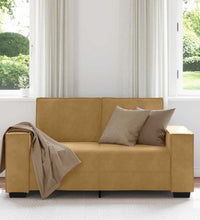 2-Sitzer-Sofa Braun 120 cm Samt