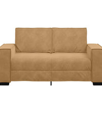 2-Sitzer-Sofa Braun 120 cm Samt