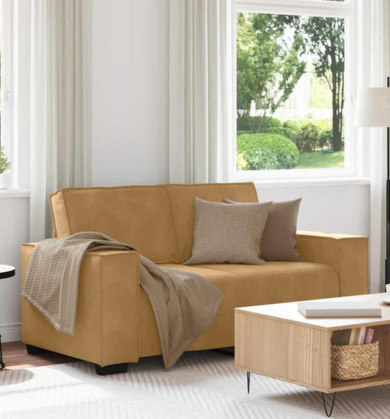 2-Sitzer-Sofa Braun 120 cm Samt