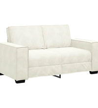 2-Sitzer-Sofa Creme 120 cm Samt