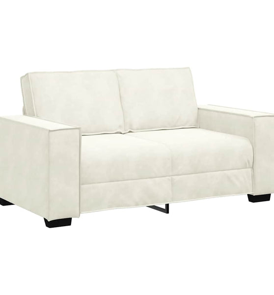 2-Sitzer-Sofa Creme 120 cm Samt