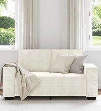 2-Sitzer-Sofa Creme 120 cm Samt