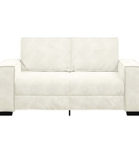 2-Sitzer-Sofa Creme 120 cm Samt