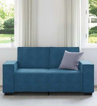2-Sitzer-Sofa Blau 120 cm Samt