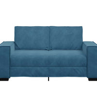 2-Sitzer-Sofa Blau 120 cm Samt