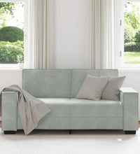 2-Sitzer-Sofa Hellgrau 140 cm Samt