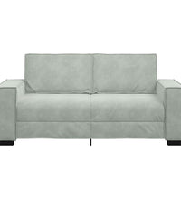 2-Sitzer-Sofa Hellgrau 140 cm Samt