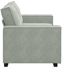 2-Sitzer-Sofa Hellgrau 140 cm Samt