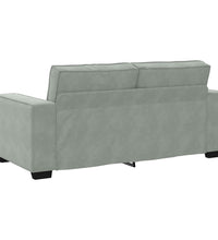 2-Sitzer-Sofa Hellgrau 140 cm Samt