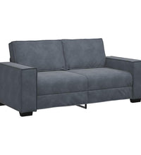 2-Sitzer-Sofa Dunkelgrau 140 cm Samt