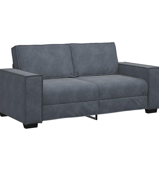 2-Sitzer-Sofa Dunkelgrau 140 cm Samt