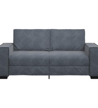 2-Sitzer-Sofa Dunkelgrau 140 cm Samt