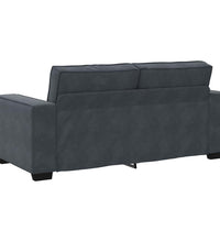 2-Sitzer-Sofa Dunkelgrau 140 cm Samt