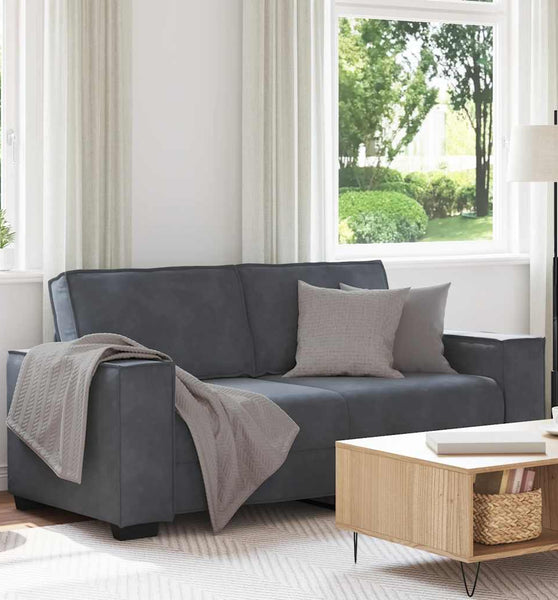 2-Sitzer-Sofa Dunkelgrau 140 cm Samt