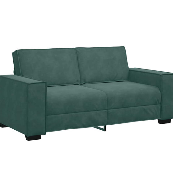 2-Sitzer-Sofa Dunkelgrün 140 cm Samt