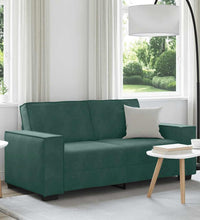 2-Sitzer-Sofa Dunkelgrün 140 cm Samt