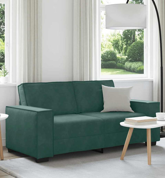 2-Sitzer-Sofa Dunkelgrün 140 cm Samt