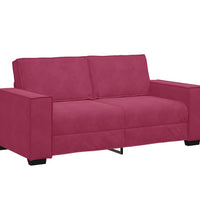 2-Sitzer-Sofa Weinrot 140 cm Samt