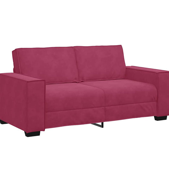 2-Sitzer-Sofa Weinrot 140 cm Samt