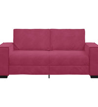 2-Sitzer-Sofa Weinrot 140 cm Samt