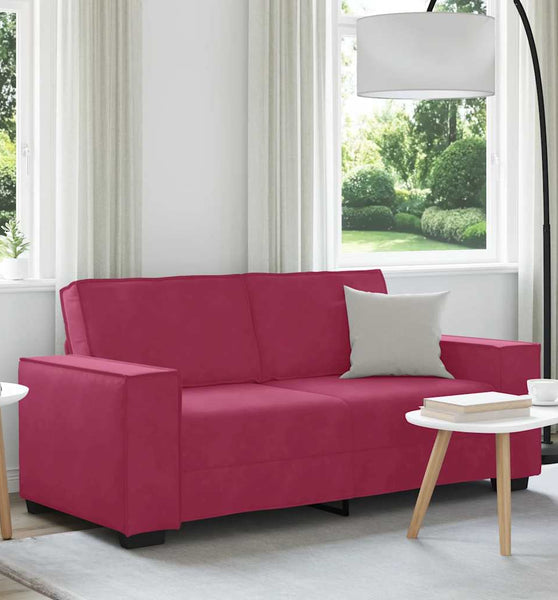 2-Sitzer-Sofa Weinrot 140 cm Samt