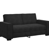 2-Sitzer-Sofa Schwarz 140 cm Samt